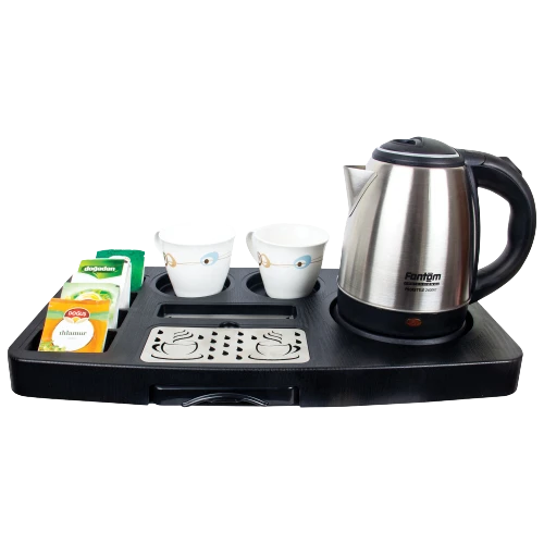 Otel Kettle Tepsisi ve 1 Lt Kettle