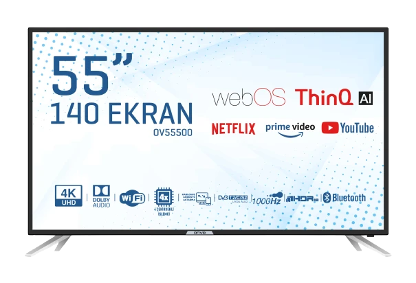Onvo OV55350 55 İnç Ultra HD Android Otel Televizyonu